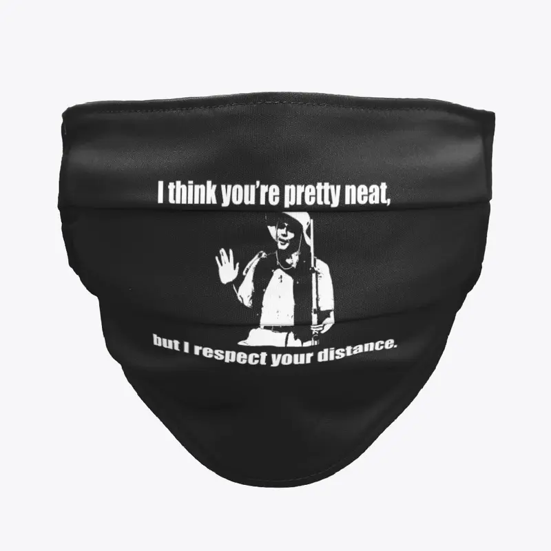 "I respect your distance" cloth facemask